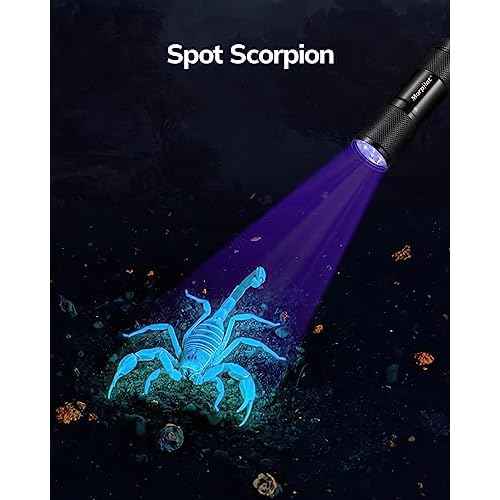 Morpilot Black Light Flashlight Mini UV Flashlight: 395nm Blacklight Flashlights, 9 Led Pet Urine Detector Light for Dog/Cat, Dry Stains, Resin Curing, Bed Bug