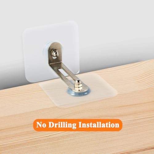 Adhesive Furniture Wall Anchors (10 Pairs), Vinkqiado Anti Tip Furniture Straps Kit for Baby Proofing, Secure Bookcase Dresser Shelf Cabinet to Wall for Child Safety