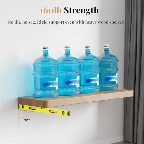 Crafterspirit 8 Inch Heavy Duty Invisible Wall Shelf Brackets - 8pcs