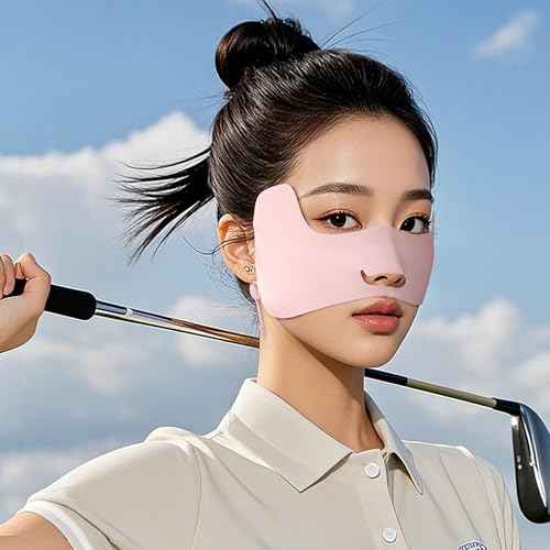 UPF50+ Half Mask,Face Shield,Sun Screen Protector for Face with Adjustable Ear Straps, Golf Visors for Women Golfers