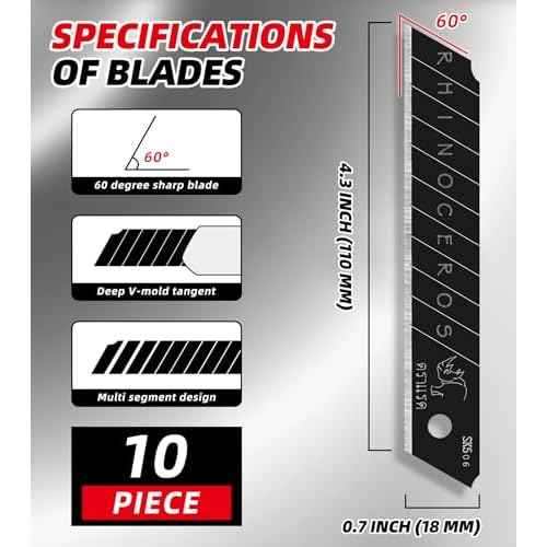 18mm Snap Off Blades SK5 Utility Knife Retractable Blades, Box Cutter, 30 Piece
