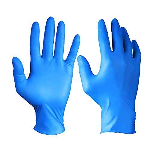 OSTC Lydus 4 Mil Latex Free Nitrile Textured Finger Exam Gloves - Large (Box of 100)