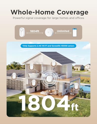 GoveeLife Upgraded Smart Water Leak Detector 3 Pack with 1804ft Connectivity & 105dB Alarm - Variation 4