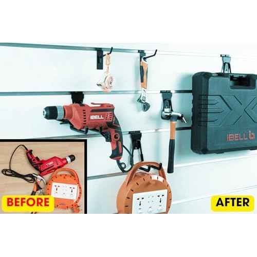 FELLER Slatwall Hooks Heavy Duty - Premium 20 Pack for Proslat & Slatwall Accessories - Durable Double & Single Slat Wall Hooks with 4X Toughness and Rubber Grip