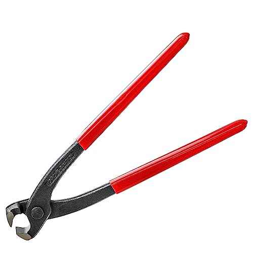 AKIHISA 9 inch Ear Clamp Pliers, Chrome Vanadium Steel Crimper Tool, Nail Remover, Pincer Crimper Tool for Pipe Hose Clamps