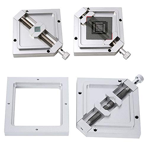 BGA Stencil Holder, Universal Luminum Alloy 90x90 Reballing Station HT?90 for BGA Chip Ball Planting