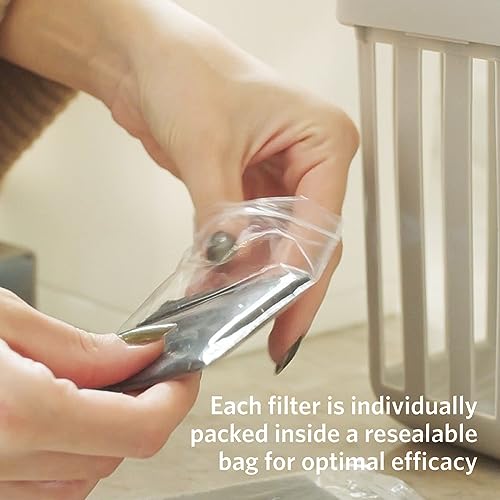 Glad Charcoal Filters for Compost Bins (2.56 in Squares) 12 Pack Replacement Pads - 2 Year Supply, Refill Set