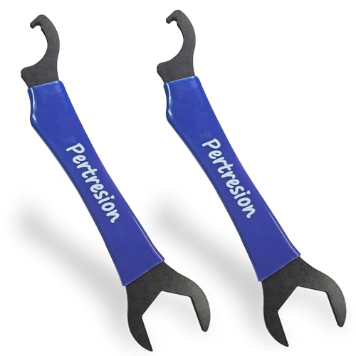 Pertresion 2-Pack Heavy Duty 304 Stainless Steel Beer Faucet Wrench - Dual Head Spanner & Hex Nut for Keg Coupler | Black