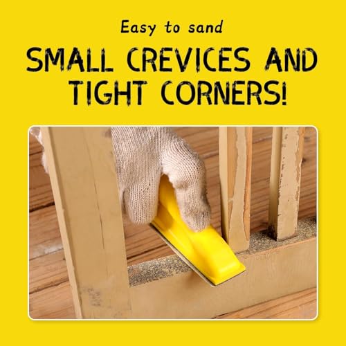 POLIWELL 50 Pcs Micro Sander Kit with 5 Grits for Small Projects & Tight Spaces