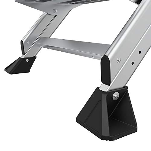 Little Giant Ladders, Jumbo Step, 4-Step, 3 foot, Step Stool, Aluminum, Type 1AA, 375 lbs weight rating, (11904), Gray