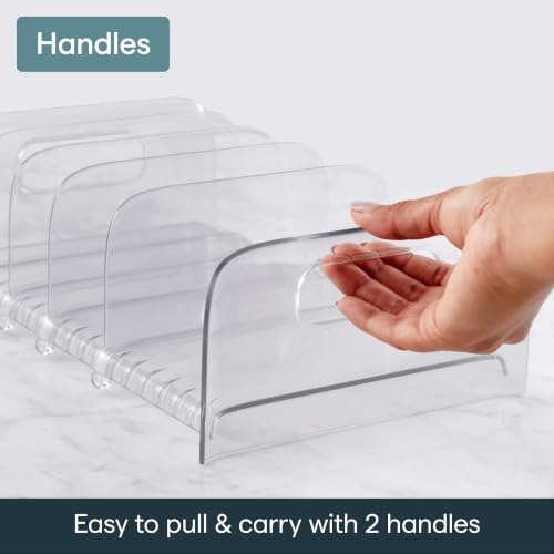 YouCopia FreezeUp Freezer Rack 12" with Adjustable Dividers & Handles – BPA-Free, Clear