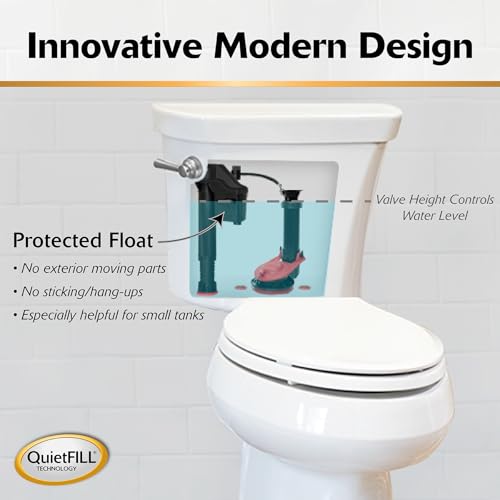 Korky 2X Long-Life Toilet Fill Valve - Universal Fits 99% Toilets - No Size Variation