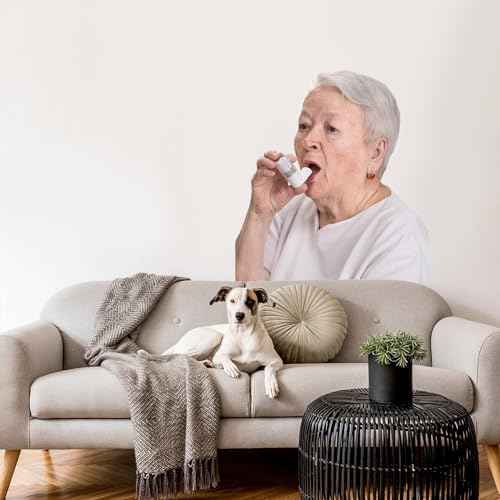 Sweet Grandma with Inhaler Wall Sticker, Funny Elderly Lady Sticker for Home Decor, Nursing Rooms, or Health Care Space,12.6¡¿14.6 in¡±