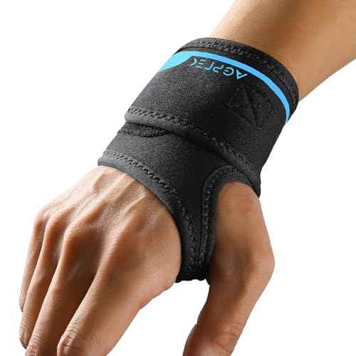 AGPTEK Wrist Hand Brace for Mild Carpal Tunnel Syndrome Arthritis Tendonitis Pain Relief, Adjustable Wrist Support for Weightlifting, Gym, Wrok, Sports, Daily Use- Right Hand