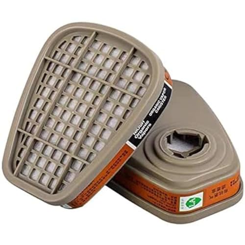 NC 6001 Filter Cartridges for Respirator, Dust-Proof, Organic Vapor, Pollen and Chemical Cartridges, Compatible with 6200, 6800, 7502, FF402 Respirator (2 Pack)