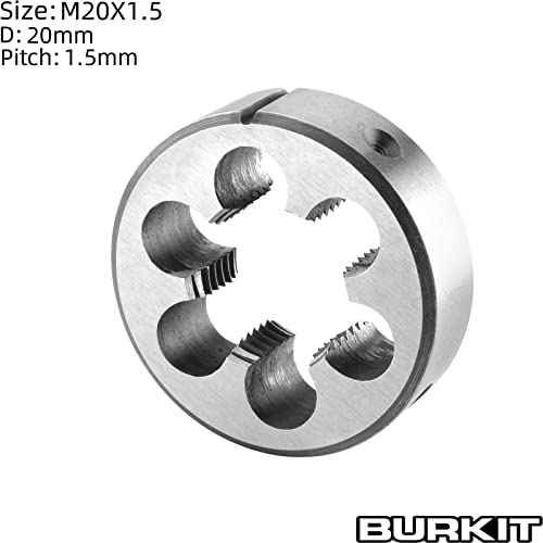 Burkit Metric M20 X 1.5 Round Threading Die, M20 x 1.5 Machine Thread Die Right Hand