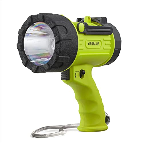 YIERBLUE Rechargeable Fluorescent Spotlight Flashlight 1000ft Waterproof LED