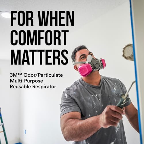 3M P100/OV Odor & Particulate Respirator Medium - Reusable Face Mask with Organic Vapor Cartridge - Model 65021, NIOSH-Approved