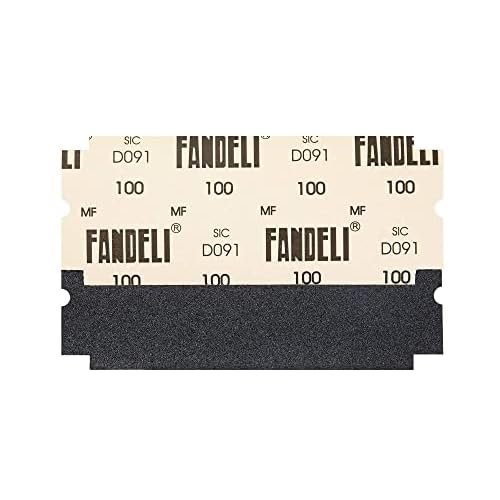 Fandeli | Multi-Purpose Sanding Paper | Grit 100 | 25 Sheets of 4 1/4'' x 11'' | Perfect for Sanding Drywall | Hand Sanding | Orbital Sanders