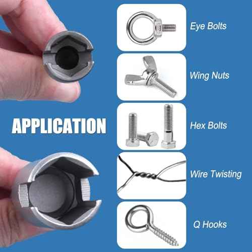 2 Pack Power Wing Nut Driver Set (2 Size 12mm,19mm) Wing Nut Drill Bit Socket Wrench Tool Set with 1/4 Quick Connect Hex Shank for Panel Nuts C Hook Bolts Eye Screws Q-Hanger