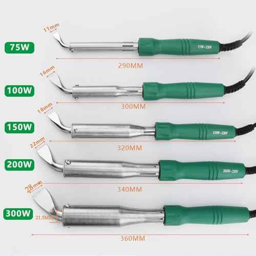 Soldering Iron Kit Electronics, 100W High-Power Welding Tool, Chrome Plated Steel Soldering Iron, Three Plugs