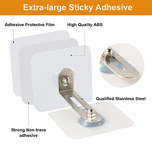 Adhesive Furniture Wall Anchors (10 Pairs), Vinkqiado Anti Tip Furniture Straps Kit for Baby Proofing, Secure Bookcase Dresser Shelf Cabinet to Wall for Child Safety