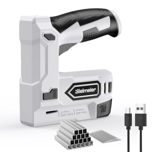 Populo Black 2-in-1 Cordless Staple Gun & Brad Nailer, 4V Battery Powered