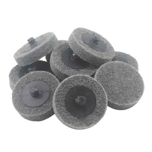 Luo ke 10 Pcs 2 Inch Sanding Discs Quick Change Silicon Carbide Surface Preparation Wheels for Drill & Die Grinder Sanding Disc, Paint Stripper & Rust Removal