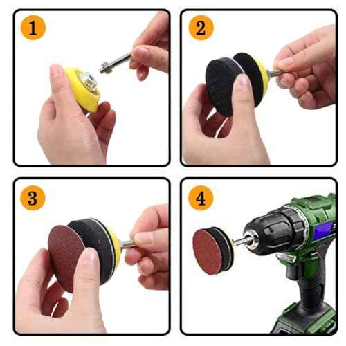 SPEEDWOX 2 Inch Hook and Loop Soft Sponge Cushion Buffer Pad 5 Pack Soft Foam Buffering Pad Sanding Sponge Hook and Loop Sponge Polishing Pad for Sanding Pad