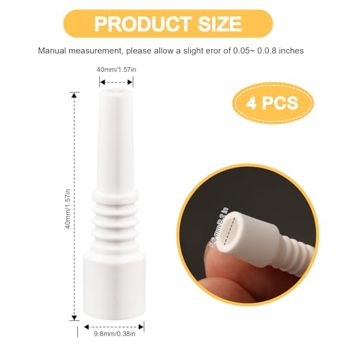 Sand Blaster Ceramic Nozzles Replacement Sandblasting Tips, 10mm Nectar Collector, Ceramic Rust Removal Sandblast Machine Nozzle (4 Pack)