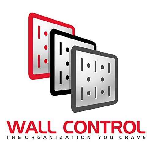 Wall Control Pegboard 16in x 32in Horizontal Black Metal Pegboard Tool Board Panel