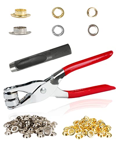 MoHern Multicolored 150-Piece Grommet & Eyelet Tool Kit for Leather & Fabric