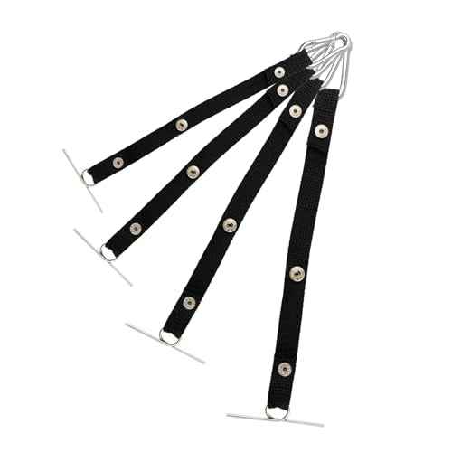 4pcs Tape Thong for Tool Belts, Electrical Tape Holder, Black Polyester Electrical Chain Strap