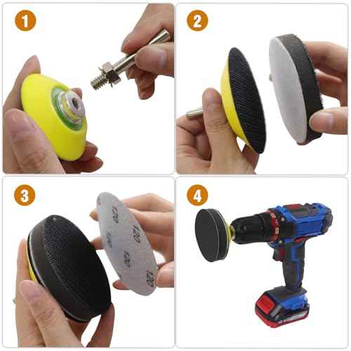 MAXMAN 30Pcs 3-Inch Sanding Discs, 1500 Grits Hook and Loop Professional Silicon Carbide Sand Paper, Wet Dry Polish for Wood, Metal, Paint, Car Polishing