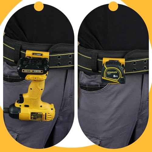 MELOTOUGH Drill Belt Clip,Drill Holder for Tool Belt,Measuring Tape Holder for Impact Driver,Tape Measure