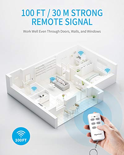 Wireless Remote Control Outlet Kit for Household Appliances - 100ft Range, FCC & ETL Certified, 3 Outlets + 1 Remote