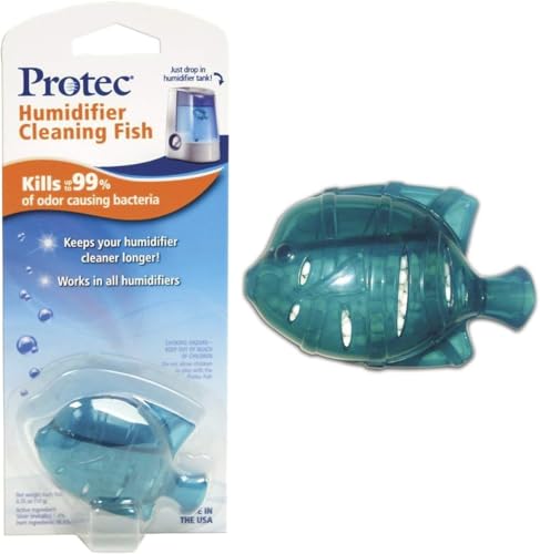 Protec Humidifier Cleaning Fish - 1 Count, 30 Day Tank Cleaner, Fights Slime & Odor