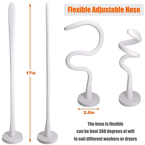 eHuangTools 2.6-Inch Magnetic Front-Loader Washer Door Prop — White, Removable Hose