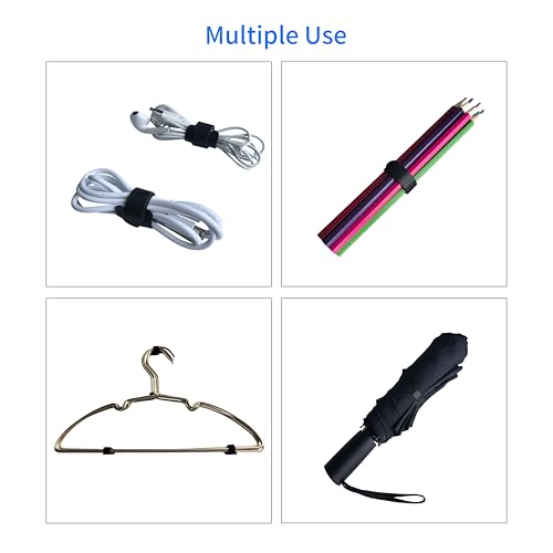 VORTALIS 6in Reusable Cable Ties - 200 Pack, Adjustable Cord Organizers, Hook & Loop Fasteners