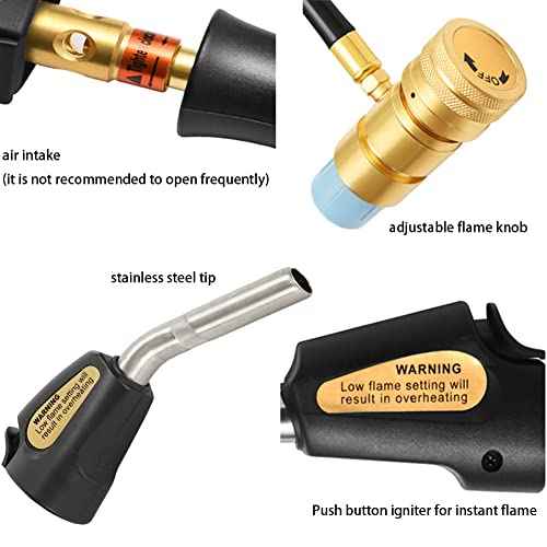 Wale&Morn Self-Lgnition Propane Soldering Torch, High Intensity Torch Head, Adjustable Propane Torch Lighter, kitchen Cooking Torch£¬Map Pro Gas and Mapp Gas Torch Kit£¬Blow Torch and Welding Torch gun