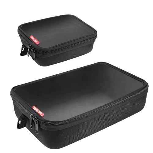HAUTMEC Utility Tools Organizer Set, 2 Pcs Portable EVA Hard Storage Case with Clear Top Window, Double Zipper, Water-Resistant 1680D Material ? HT0403