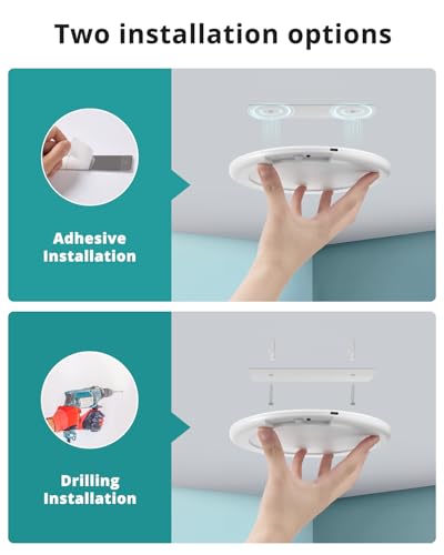 Wowatt Rechargeable 2-Pack Ceiling Lights with Motion Sensor, 3 Color Modes