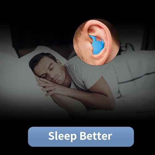 Noise Reduction Ear Plugs, NRR 40dB Ultra Comfortable Silicone Reusable Ear Plugs for Sleeping, Snoring Swimming, Studying, Concerts, Noise Cancelling and Hearing Protection