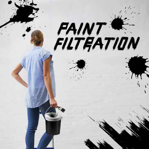 5pcs Paint Strainer Bags 5 Gallon, White Fine Mesh Paint Filter Bag Elastic Opening Bucket Filtering Bag for Hydroponics Painting Gardening