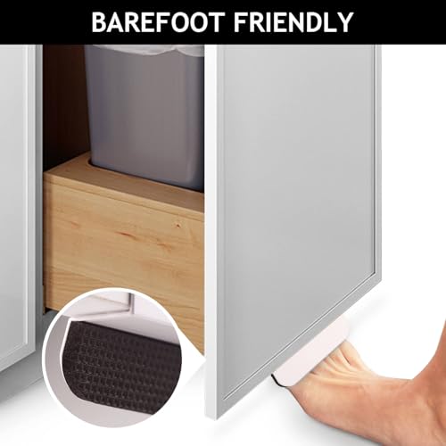 RVPEKUPE White 4-Inch Under Cabinet Toe Foot Pull - Hands-Free Cabinet Handle