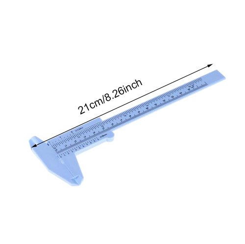 Penta Angel 3Pcs Plastic Caliper Inch/Metric 6Inch 150mm Mini Caliper Double Scale Ruler Measuring Tool for Student (White and Blue and Green)