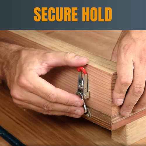 POWERTEC 4PK Toggle Clamp, 220 lbs Holding Capacity, 4001 Adjustable Pull Action Latch for Smoker, Tool Box, Woodworking Jigs and Fixtures, Cabinet, Door (20311V)