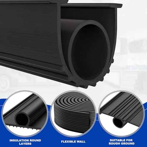 DGSL Garage Door Seals Bottom Rubber Weather Stripping Kit Seal Strip Replacement, Universal Weatherproof Threshold Buffering Sealing Rubber 5/16 Inch T Ends (16 Ft, Black)