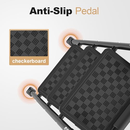 Foldable 3-Step Ladder Stool with Anti-Slip Feet for Household Use