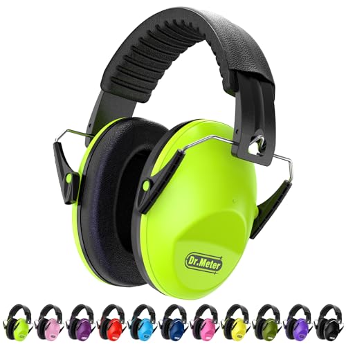 Green Kids & Adults Noise Cancelling Headphones - Adjustable & Comfortable